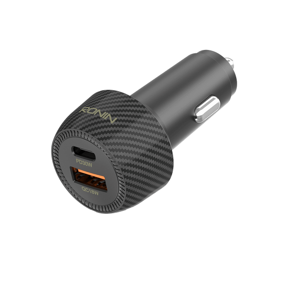 Ronin R-2505 38W Dual Port Fast Car Charger (Type-C + USB)