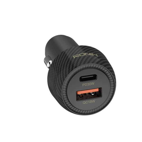 Ronin R-2505 38W Dual Port Fast Car Charger (Type-C + USB)